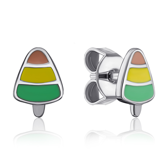 Серебряные пуссеты с эмалью. Артикул ME15441A-E/12/4503