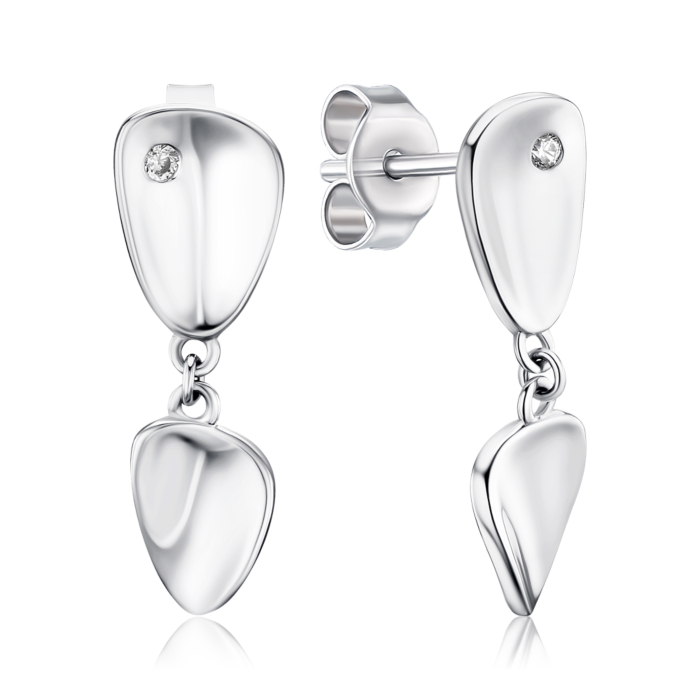 Срібні сережки з фіанітами ME15493A-E/12/1