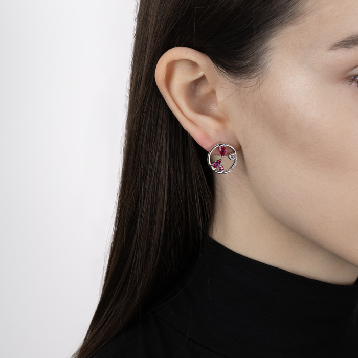 Срібні сережки з фіанітами. Артикул ME15906A-E/12/1506