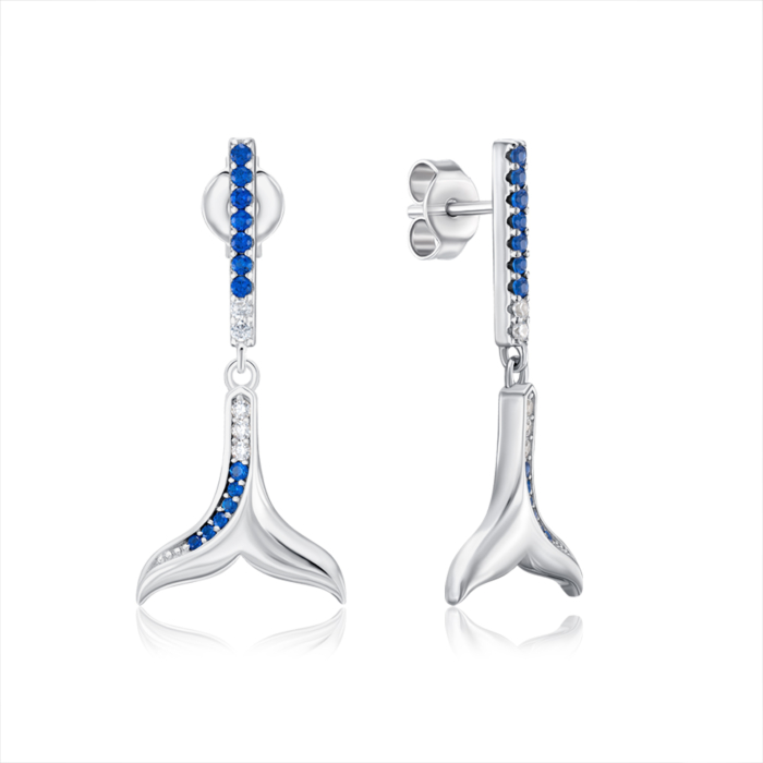 Срібні пусети з фіанітами. Артикул ME15962A-E/12/1511