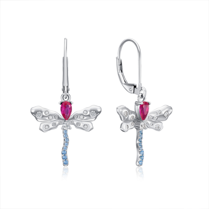 Серебряные серьги с фианитами. Артикул ME15988A-E/12/4821