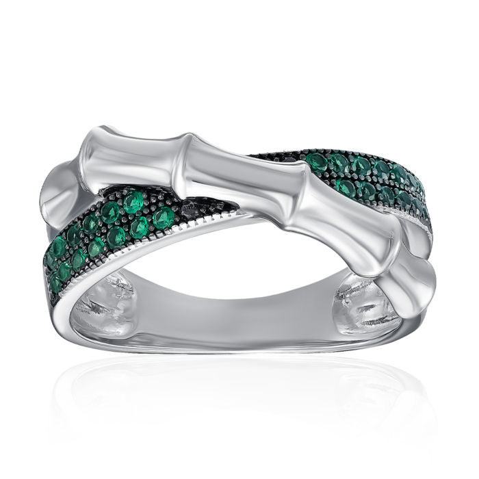 Серебряное кольцо с фианитами. Артикул ML11180A-R/12/10