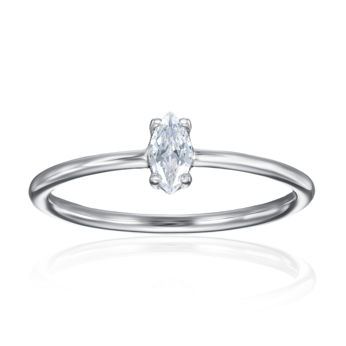 Серебряное кольцо с фианитом. Артикул ML13041B-R/12/1