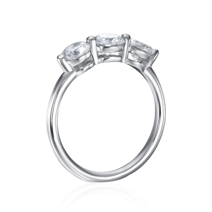 Срібна каблучка з фіанітами. Артикул ML13047A-R/12/1