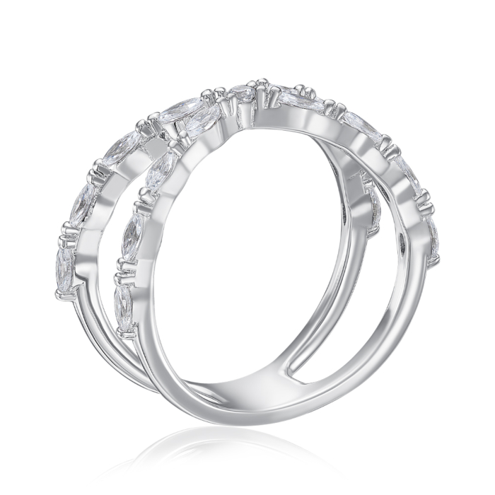 Серебряное кольцо с фианитами. Артикул ML13291A-R/12/1