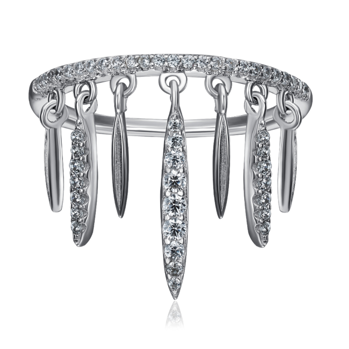 Серебряное кольцо с фианитами. Артикул ML14307A-R/12/1