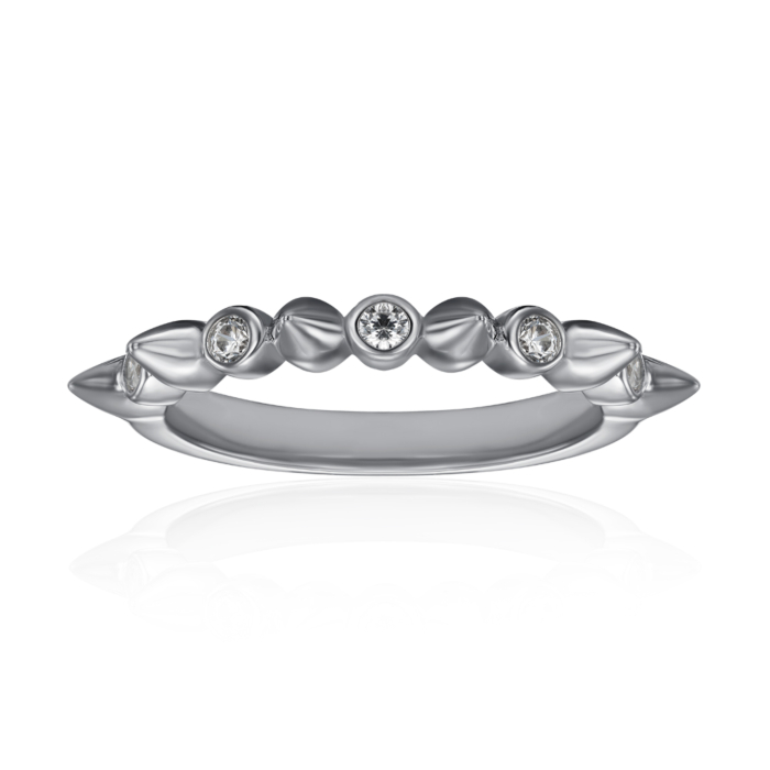 Срібна каблучка з фіанітами. Артикул ML14344A-R/12/1
