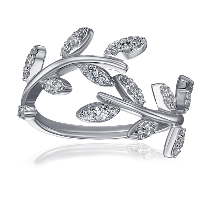 Серебряное кольцо с фианитами. Артикул ML14465A-R/12/1