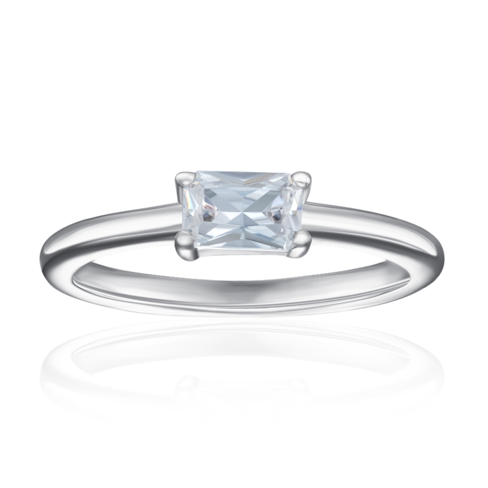 Серебряное кольцо с фианитом. Артикул ML14699A-R/12/1