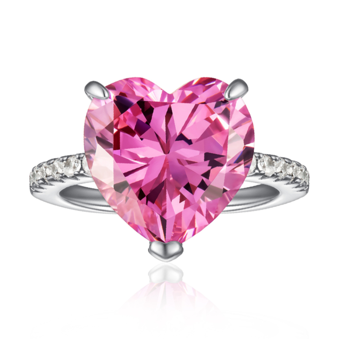 Срібна каблучка з фіанітами. Артикул MM120055-S-W-BF-R/12/1506