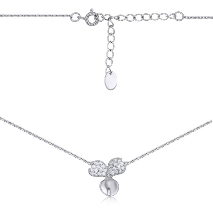 Колье из серебра с фианитами MN11070AA-L/12/1