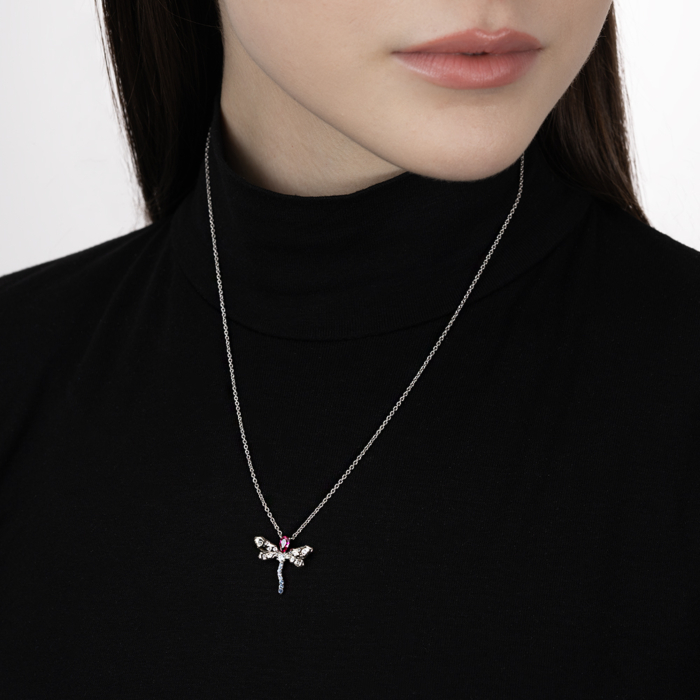 Серебряное колье с фианитами. Артикул MN12250AA-K/12/4821