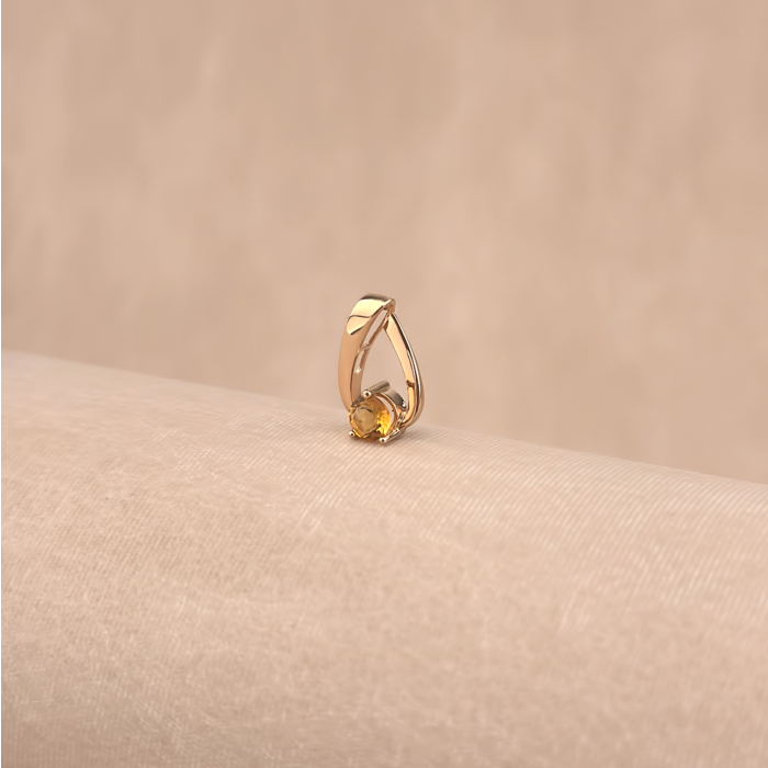 Золотая подвеска с цитрином 550146/01/0/16033