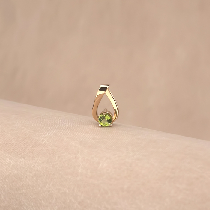 Золота підвіска з хризолітом 550146/01/0/6276