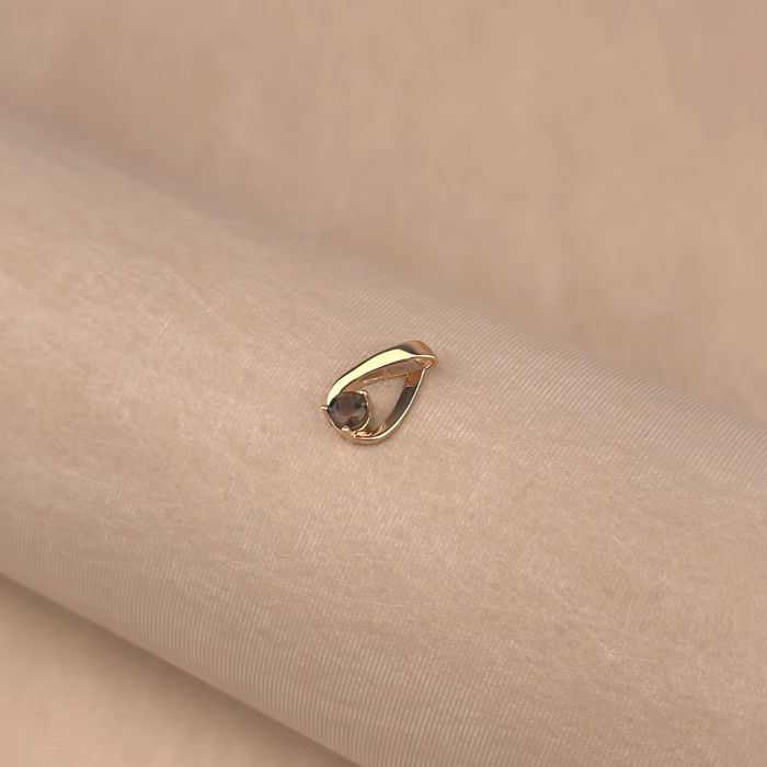 Золота підвіска з раухтопазом 550146/01/0/5130