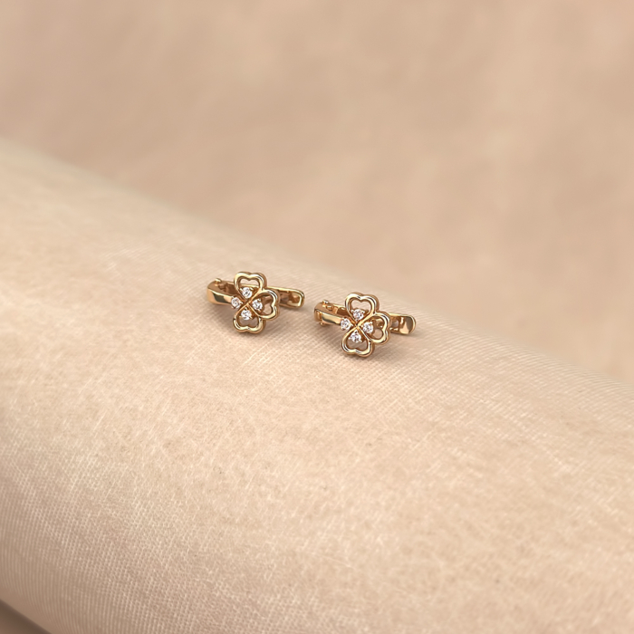 Золотые серьги с фианитами 2109282101