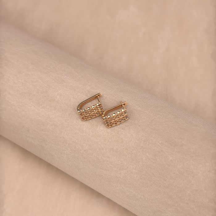 Золоті сережки без вставки G-1987-E/01