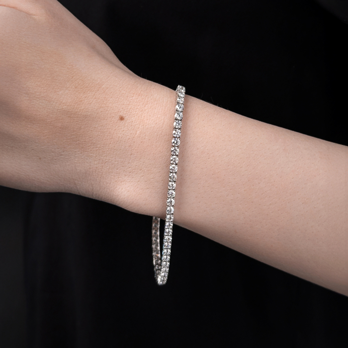 Золотий браслет з екодіамантами. Артикул 3011-L/02/1/11901