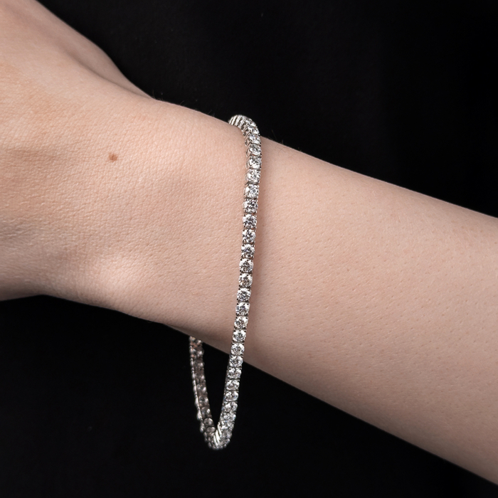 Золотий браслет з екодімантами. Артикул 3004-L/02/1/11901