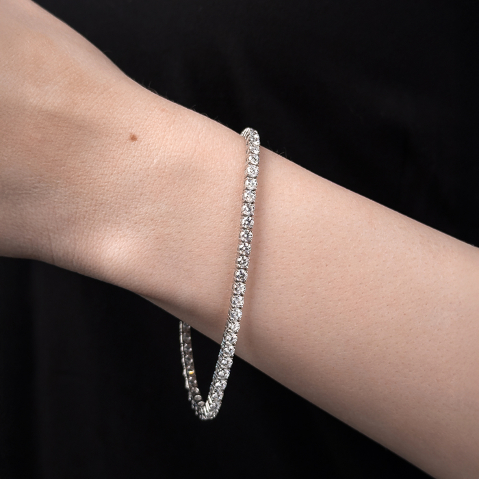 Золотий браслет з екодіамантами. Артикул 3009-L/02/1/11901