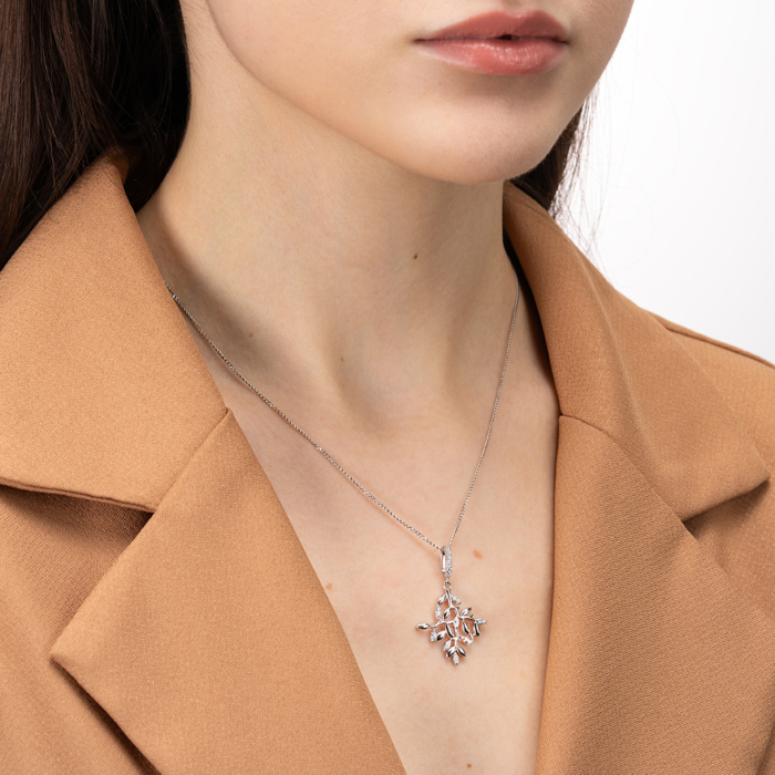 Срібна підвіска з фіанітами. Артикул MP12707A-P/12/1