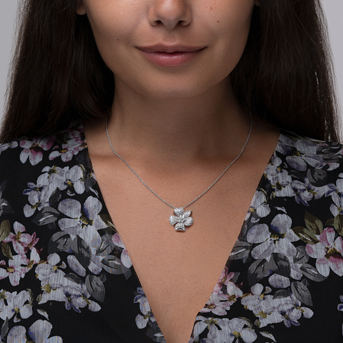 Срібна підвіска з фіанітами. Артикул MP13962A-P/12/1