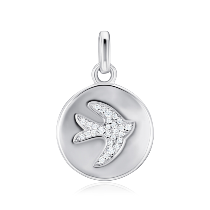Срібна підвіска з фіанітами. Артикул MP14026A-P/12/1