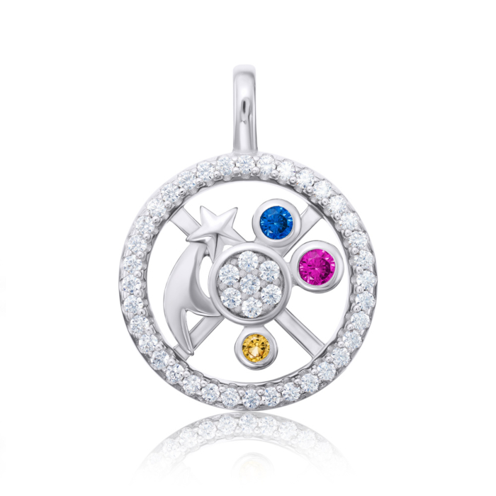 Срібна підвіска з фіанітами. Артикул MP14123A-P/12/1