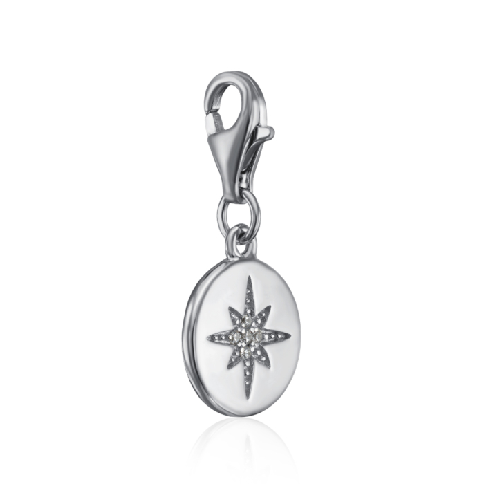 Срібна підвіска з фіанітами. Артикул MP14253A-P/12/1