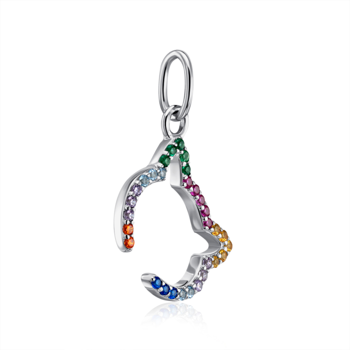 Серебряная подвеска с фианитами. Артикул MP14351A-P/12/4504