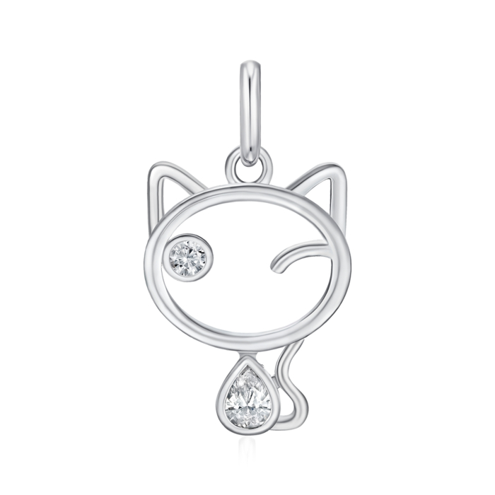 Срібна підвіска з фіанітами MP14352A-P/12/1
