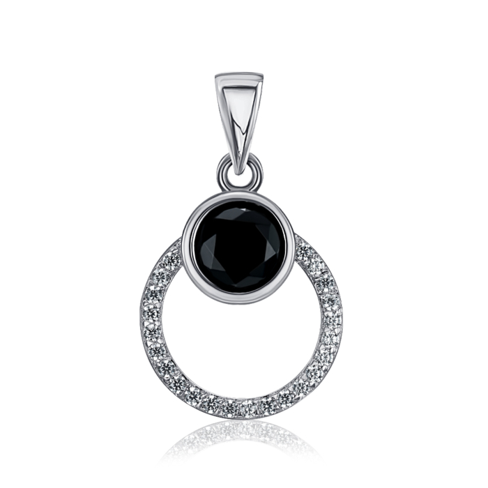 Срібна підвіска з фіанітами. Артикул MP14450A-P/12/7