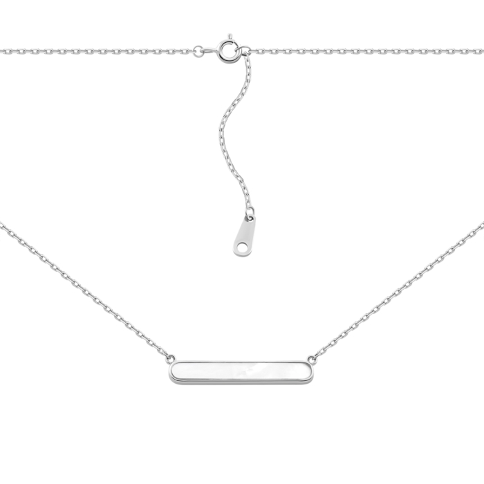 Серебряное колье с перламутром. Артикул UG5N001422