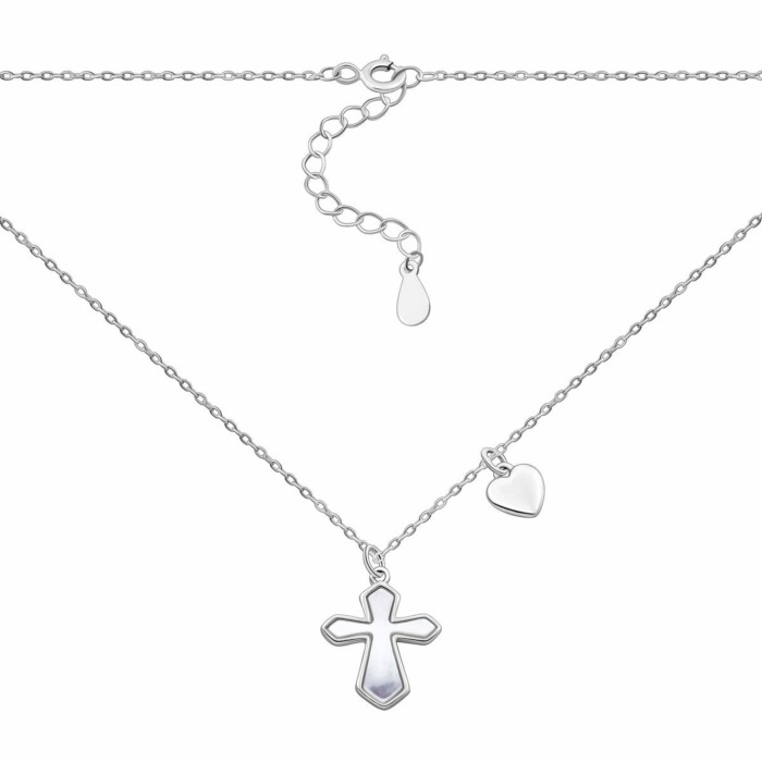 Срібне кольє з перламутром. Артикул UG5N001883