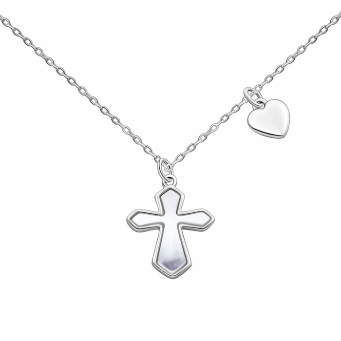 Срібне кольє з перламутром. Артикул UG5N001883