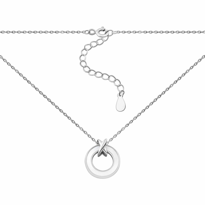 Срібне кольє з перламутром. Артикул UG5N002071