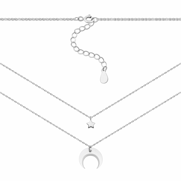 Срібне кольє з перламутром. Артикул UG5N002564