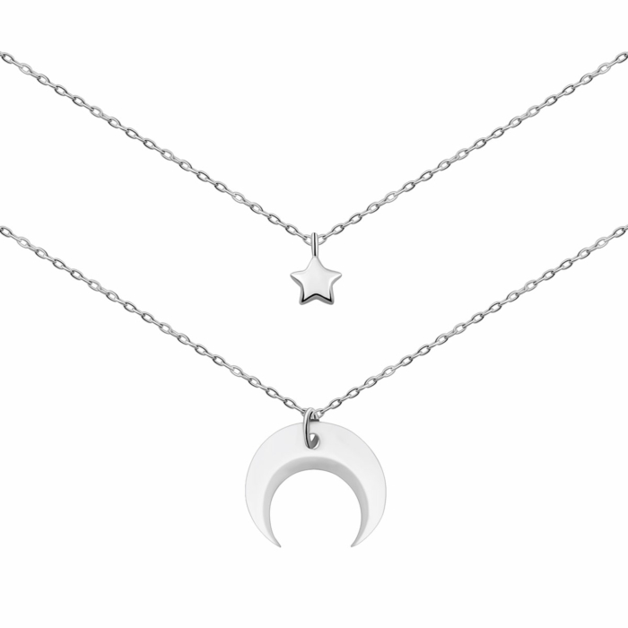 Срібне кольє з перламутром. Артикул UG5N002564