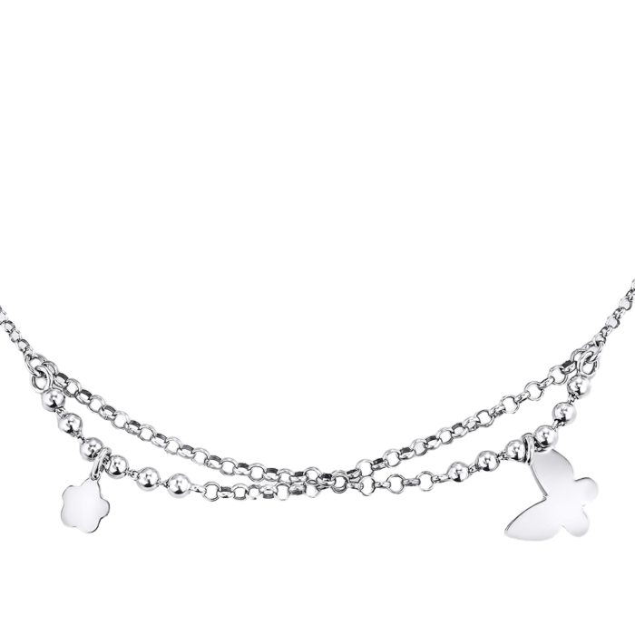 Срібне кольє без вставки. Артикул NC3373-K/12