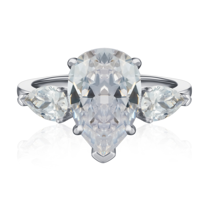 Серебряное кольцо с фианитами. Артикул NE120281-S-W-WH-R/12/1