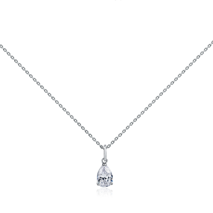 Серебряное колье. Артикул NE190016-S-W-WH-K/12/1