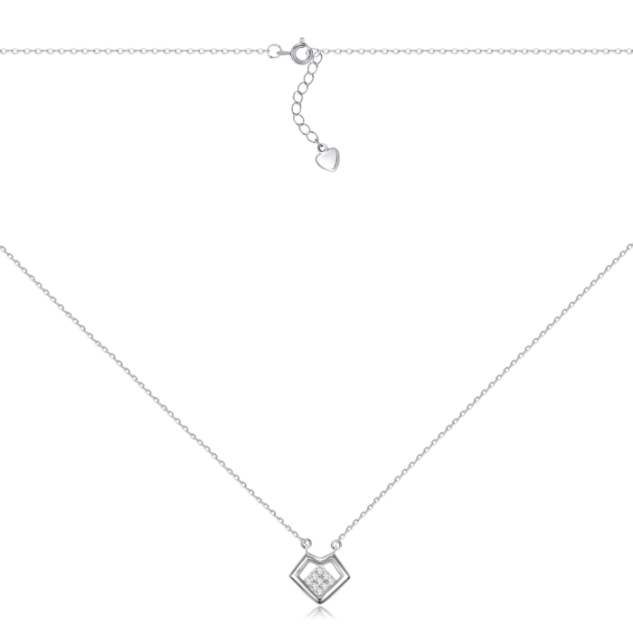 Серебряное колье с фианитами. Артикул NE34378-K/12/1