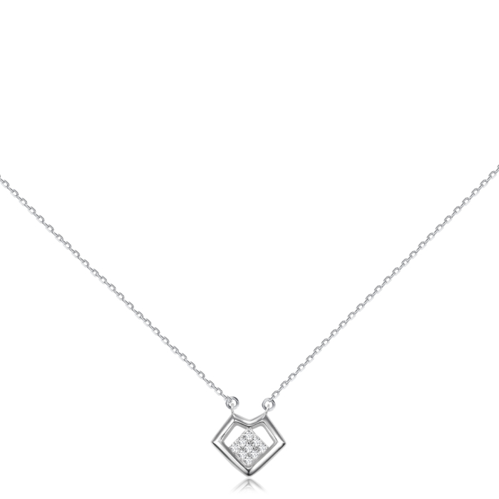 Серебряное колье с фианитами. Артикул NE34378-K/12/1