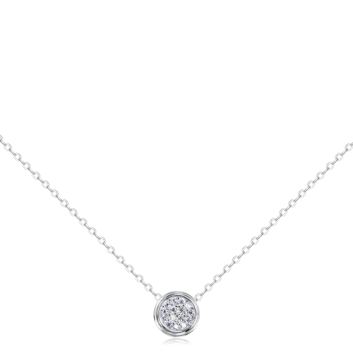 Серебряное колье с фианитами. Артикул NE34581-K/12/1