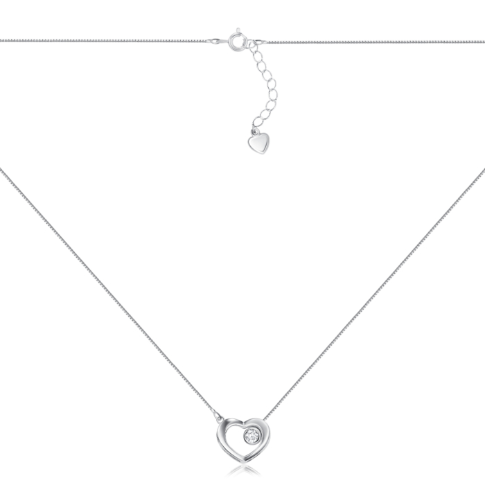 Серебряное колье с фианитом. Артикул NE34652-K/12/1