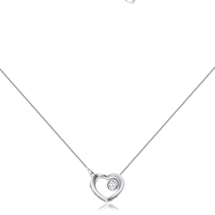 Серебряное колье с фианитом. Артикул NE34652-K/12/1