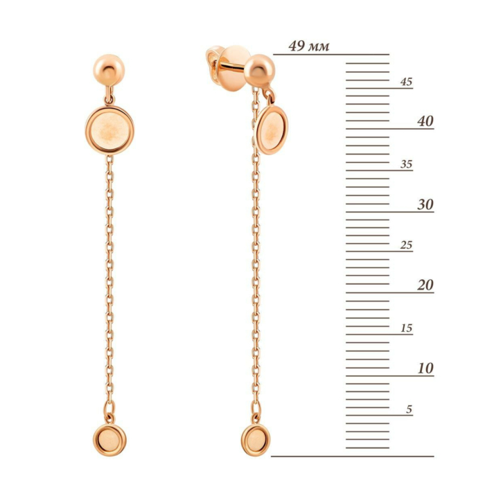 Золоті сережки-підвіски. Артикул UG52/50/086