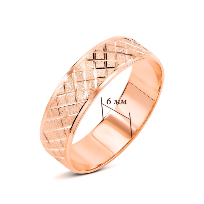 Обручальное кольцо с алмазной гранью. Артикул UG510/0337/00/01/01