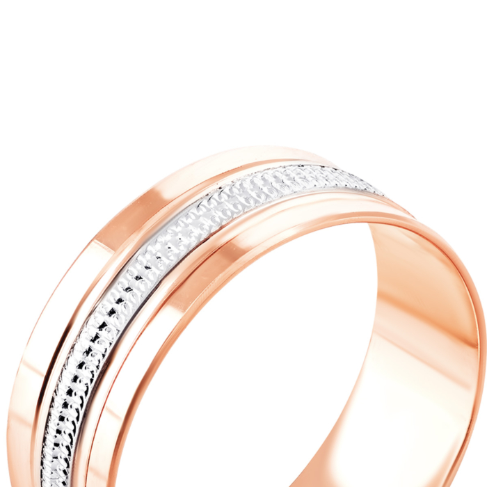 Обручальное кольцо с алмазной гранью. Артикул UG510202