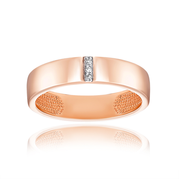 Обручальное кольцо с бриллиантами (100006/0.9S)